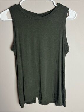Halogen Dark Olive Green Sleeveless Tank Top